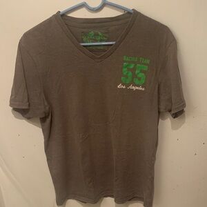 Brown Sokool LA Racing Team 55 V Neck T-Shirt SZ L